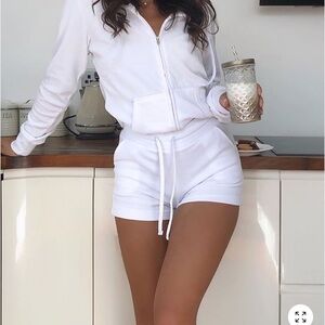 Fashion Nova White Athletic Shorts